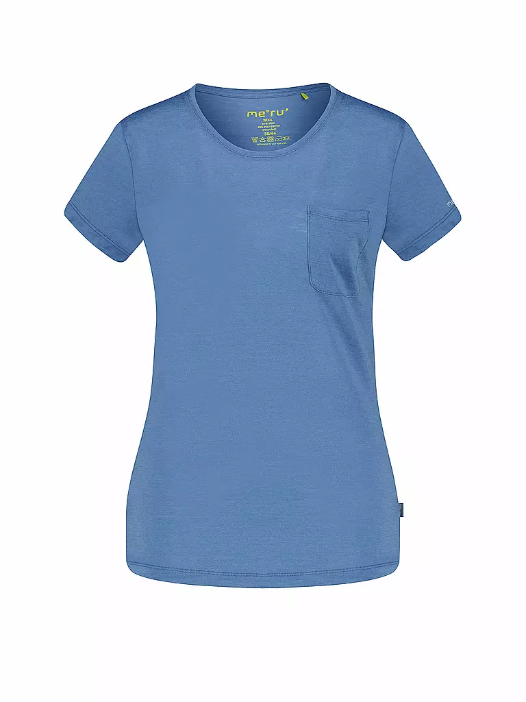 MERU | Camiseta funcional de mujer Queluz Merino | Azul oscuro