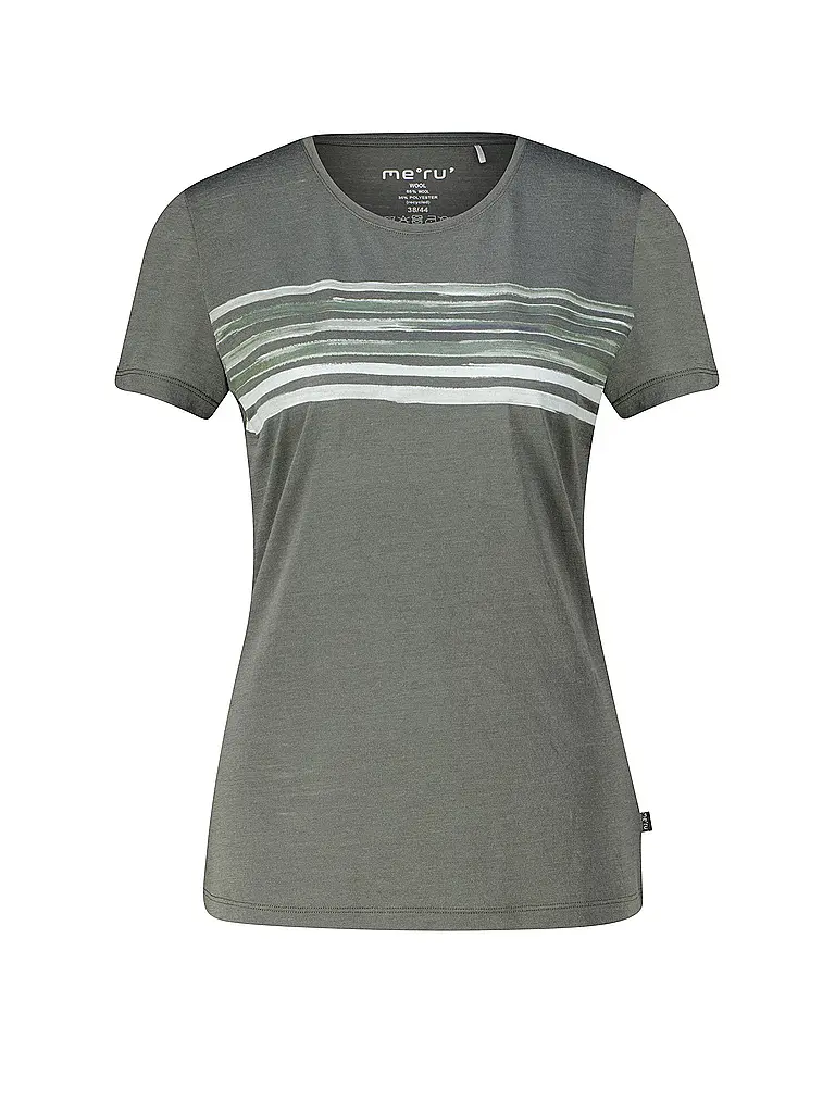 MERU | Camiseta funcional de mujer Trelleborg Woolmix | Verde oscuro