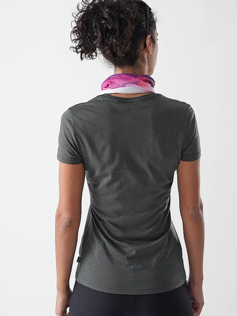 MERU | Camiseta funcional de mujer Trelleborg Woolmix | Verde oscuro