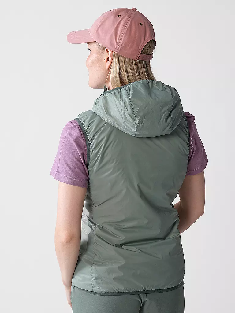 MERU | Chaleco aislante con capucha Naknek para mujer | Verde oscuro