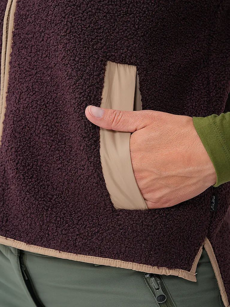 MERU | Chaleco de mujer Herlev de forro polar tipo peluche | Marrón