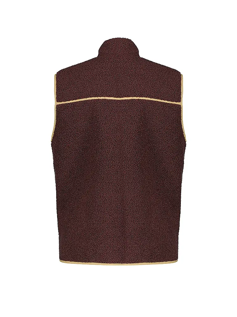 MERU | Chaleco de mujer Herlev de forro polar tipo peluche | Marrón