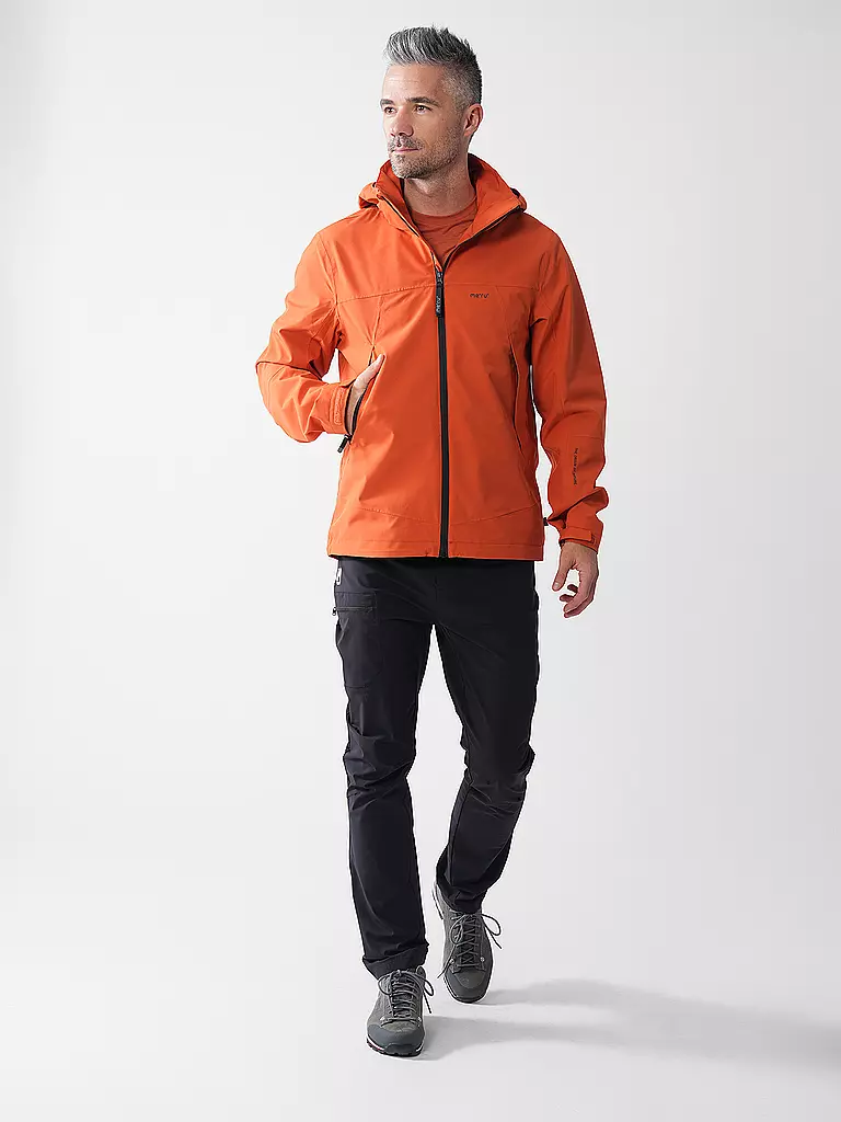 MERU | Chaqueta de senderismo para hombre Barcelos con capucha | Cobre