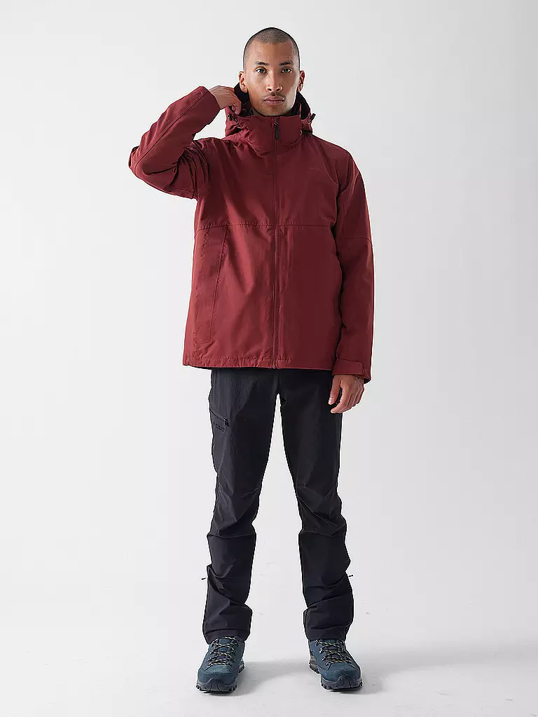 MERU | Chaqueta de senderismo para hombre Bedford 2in1 con capucha | Cobre