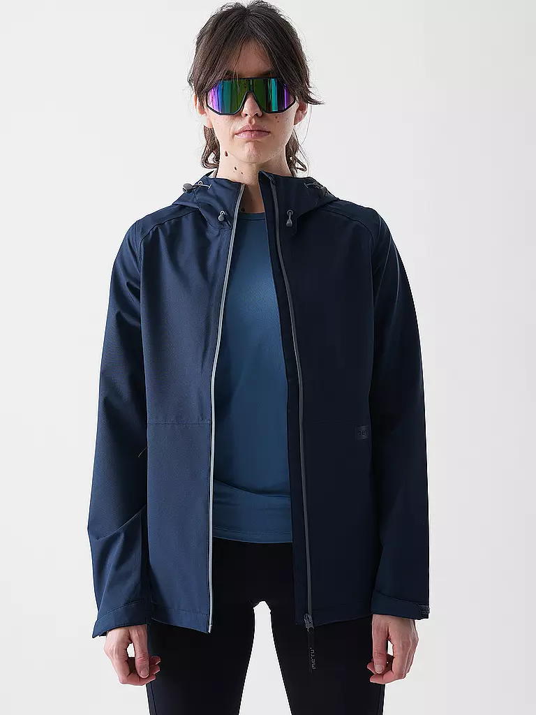 MERU | Chaqueta de senderismo para mujer Amarante 3L con capucha | Azul oscuro