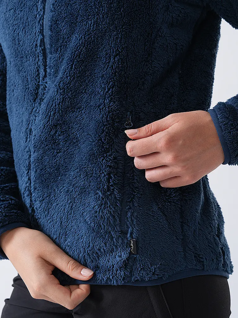 MERU | Chaqueta polar con capucha Roxburgh para mujer | Azul oscuro