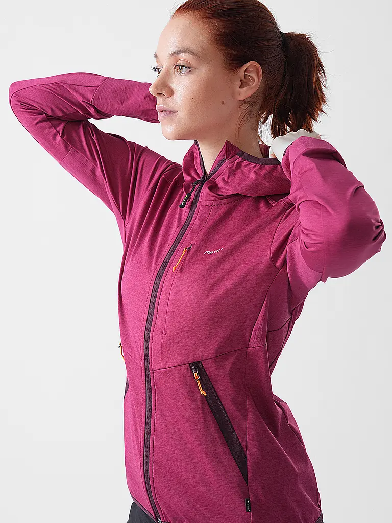 MERU | Chaqueta polar de mujer Silkeborg con capucha y elástico | Baya