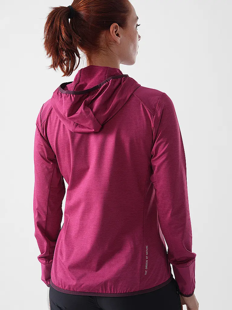 MERU | Chaqueta polar de mujer Silkeborg con capucha y elástico | Baya