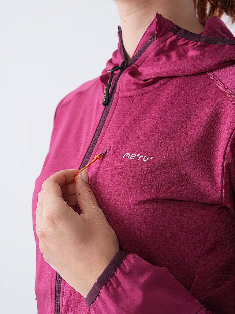 MERU | Chaqueta polar de mujer Silkeborg con capucha y elástico | Baya