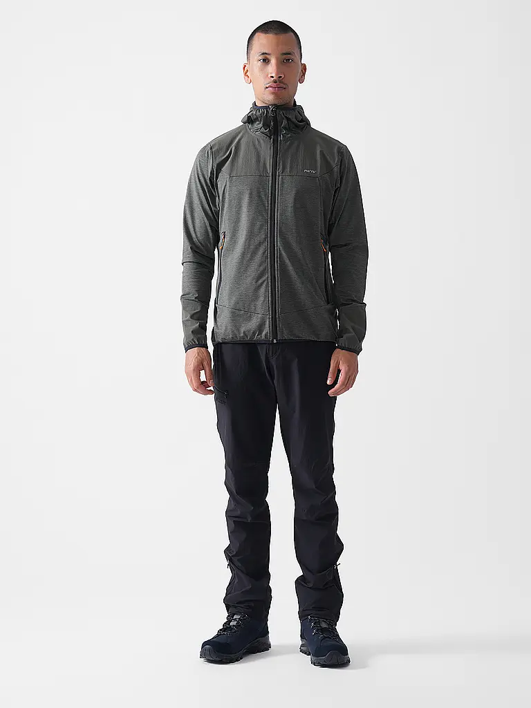 MERU | Chaqueta polar para hombre Faxe Powerstretch con capucha | Verde oscuro