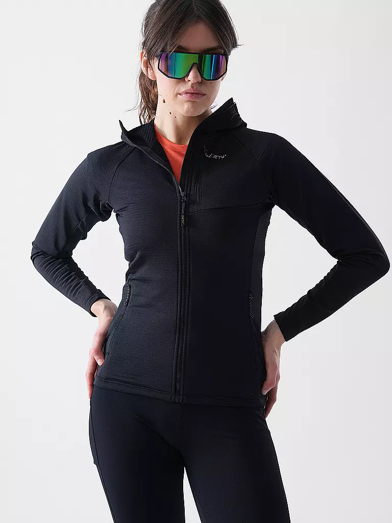 MERU | Chaqueta polar para mujer Highfields con capucha | Negro