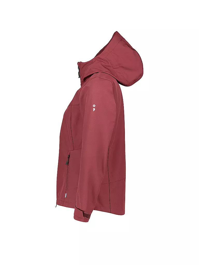 MERU | Chaqueta softshell para mujer Toulouse con capucha | Rojo oscuro