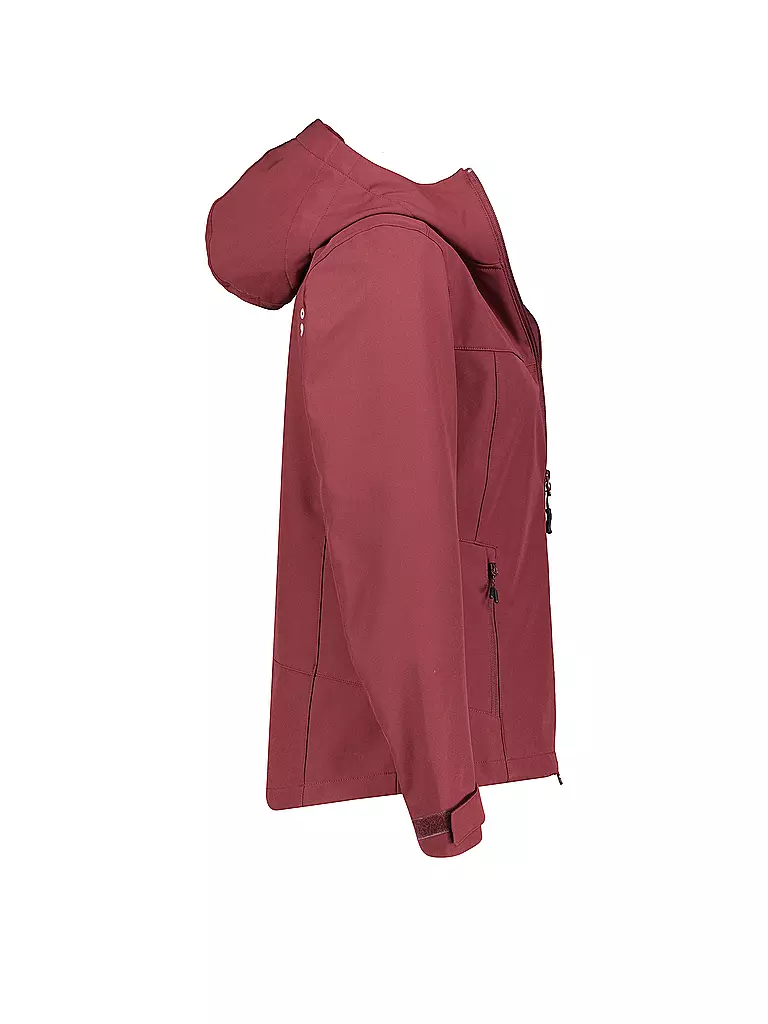 MERU | Chaqueta softshell para mujer Toulouse con capucha | Rojo oscuro