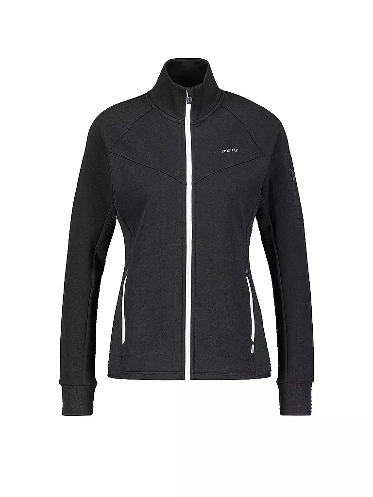 MERU | Damen Fleecejacke Kivik Waffelfleece | Negro