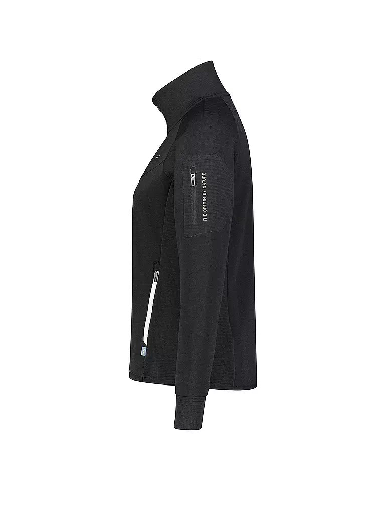 MERU | Damen Fleecejacke Kivik Waffelfleece | Negro