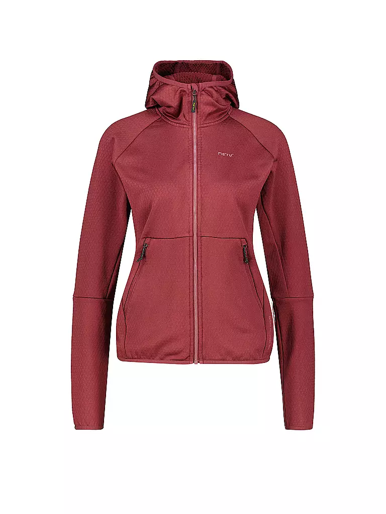 MERU | Damen Fleecejacke Motala | Rojo oscuro