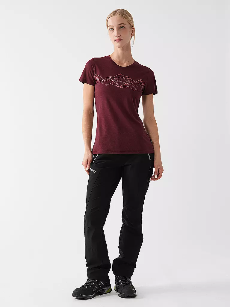 MERU | Damen Funktionsshirt Trelleborg | Rojo oscuro