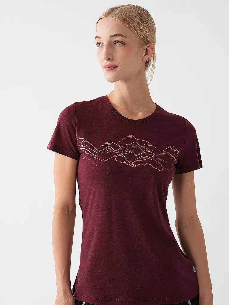MERU | Damen Funktionsshirt Trelleborg | Rojo oscuro