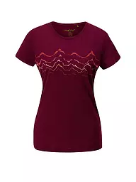 MERU | Camiseta funcional de mujer Trofa Wool-Mix | Rojo oscuro