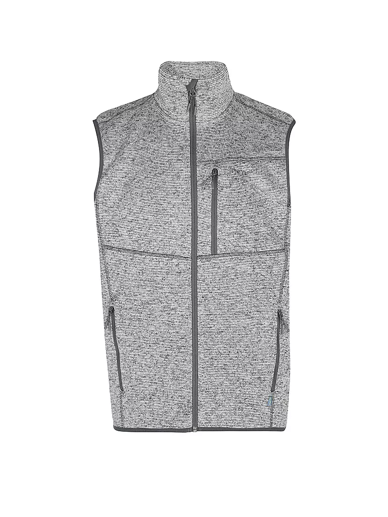 MERU | Herren Weste Bergen Strickfleece | Gris claro