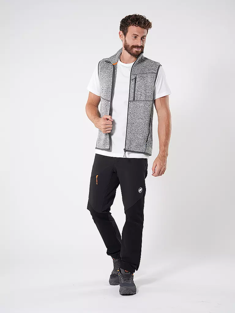 MERU | Herren Weste Bergen Strickfleece | Gris claro