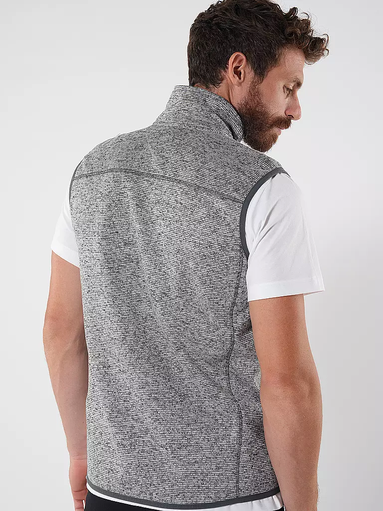 MERU | Herren Weste Bergen Strickfleece | Gris claro