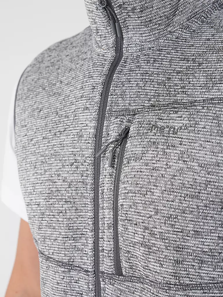 MERU | Herren Weste Bergen Strickfleece | Gris claro