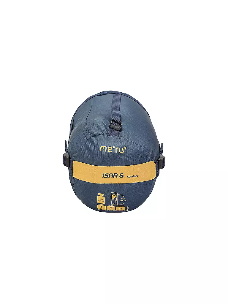 MERU | Saco de dormir de fibra sintética Isar 6 Comfort 42x21cm 1350g | Azul oscuro