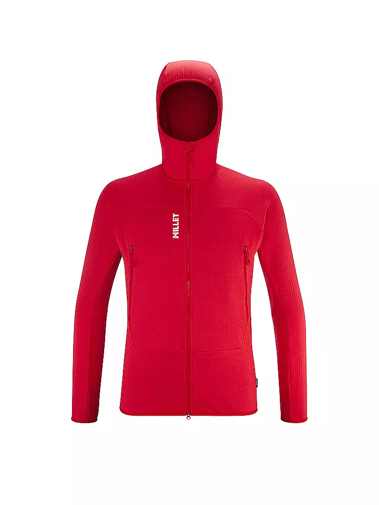 MILLET | Chaqueta polar para hombre Fusion Grid Polartec con capucha | Rojo