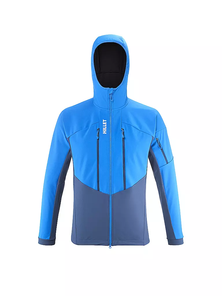 MILLET | Chaqueta softshell de touring para hombre White Shield con capucha | Azul