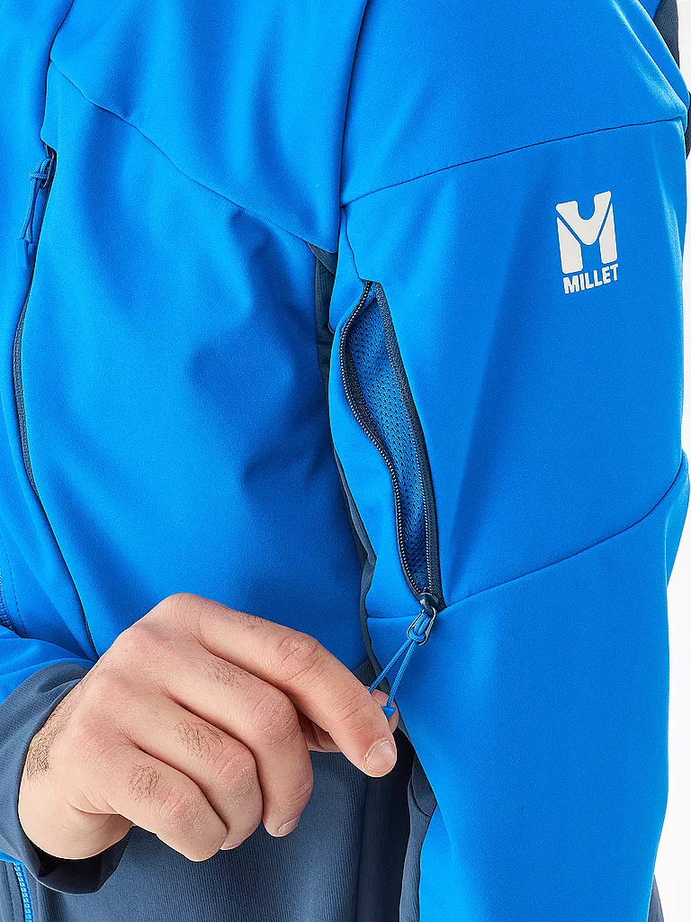 MILLET | Chaqueta softshell de touring para hombre White Shield con capucha |