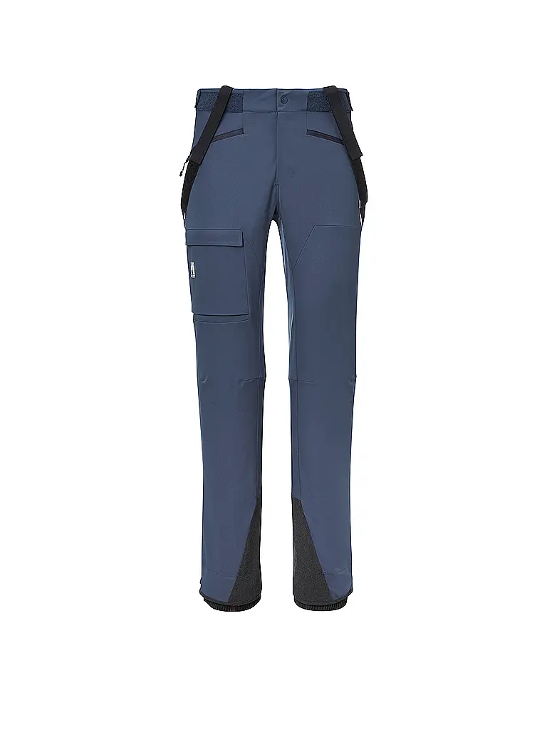 MILLET | Pantalón de touring softshell para hombre Kamet Shield con tirantes | Azul oscuro