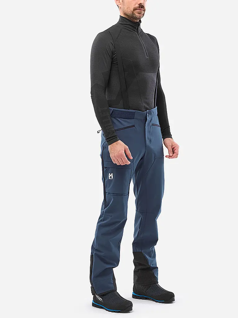 MILLET | Pantalón de touring softshell para hombre Kamet Shield con tirantes | 