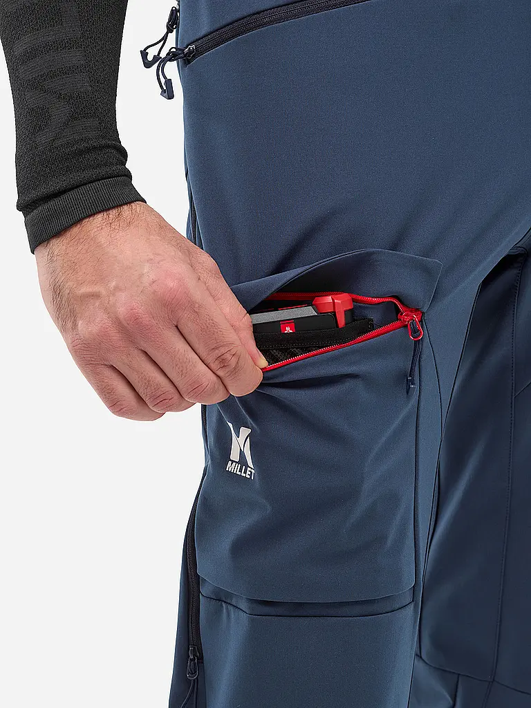 MILLET | Pantalón de touring softshell para hombre Kamet Shield con tirantes | 