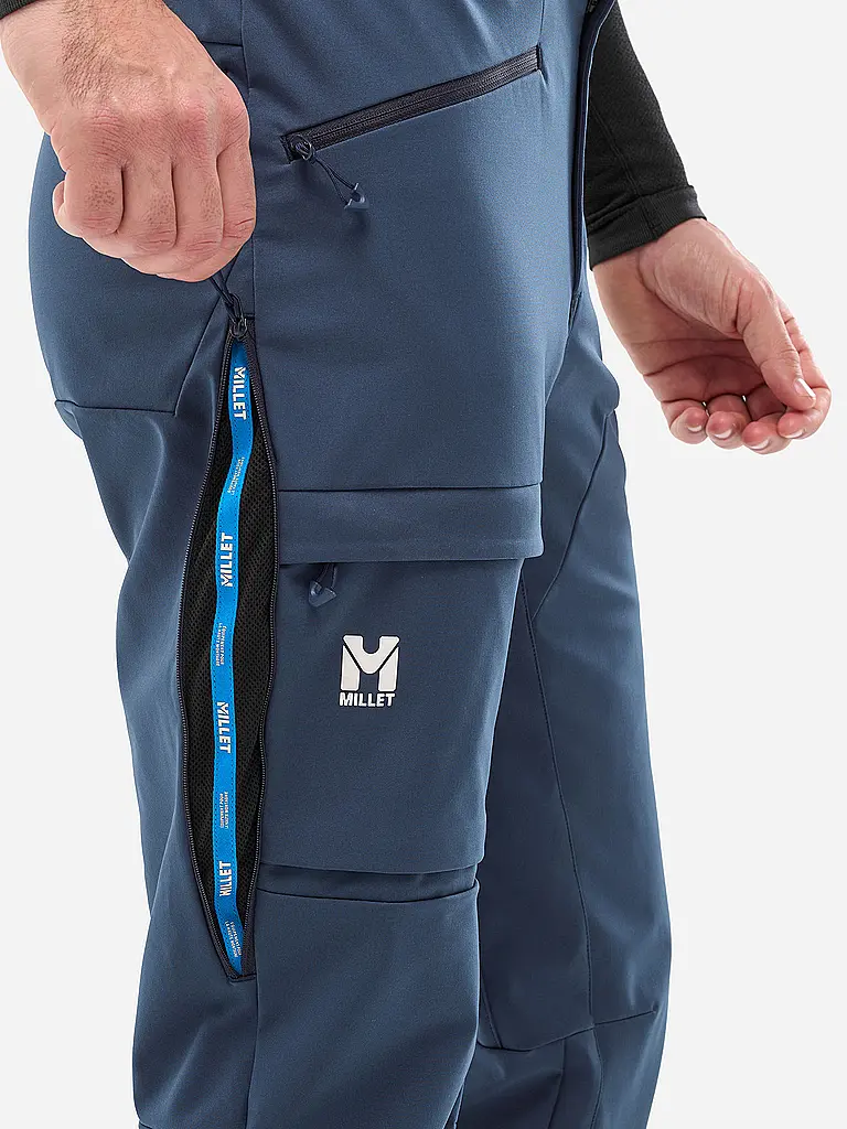 MILLET | Pantalón de touring softshell para hombre Kamet Shield con tirantes | 