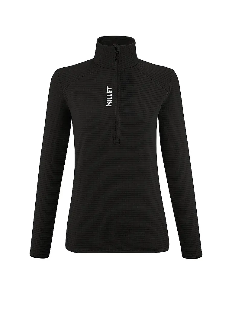 MILLET | Zipshirt de senderismo para mujer Intense Fleece | Negro