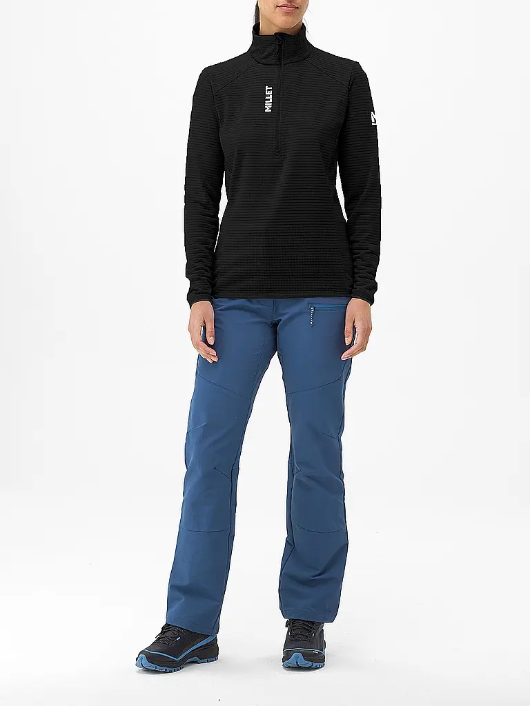 MILLET | Zipshirt de senderismo para mujer Intense Fleece | Negro