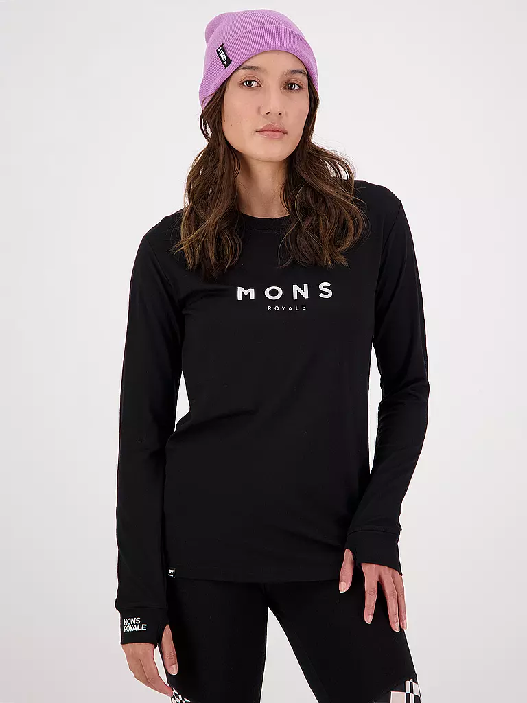 MONS ROYALE | Camiseta funcional de mujer Yotei Classics | Negro
