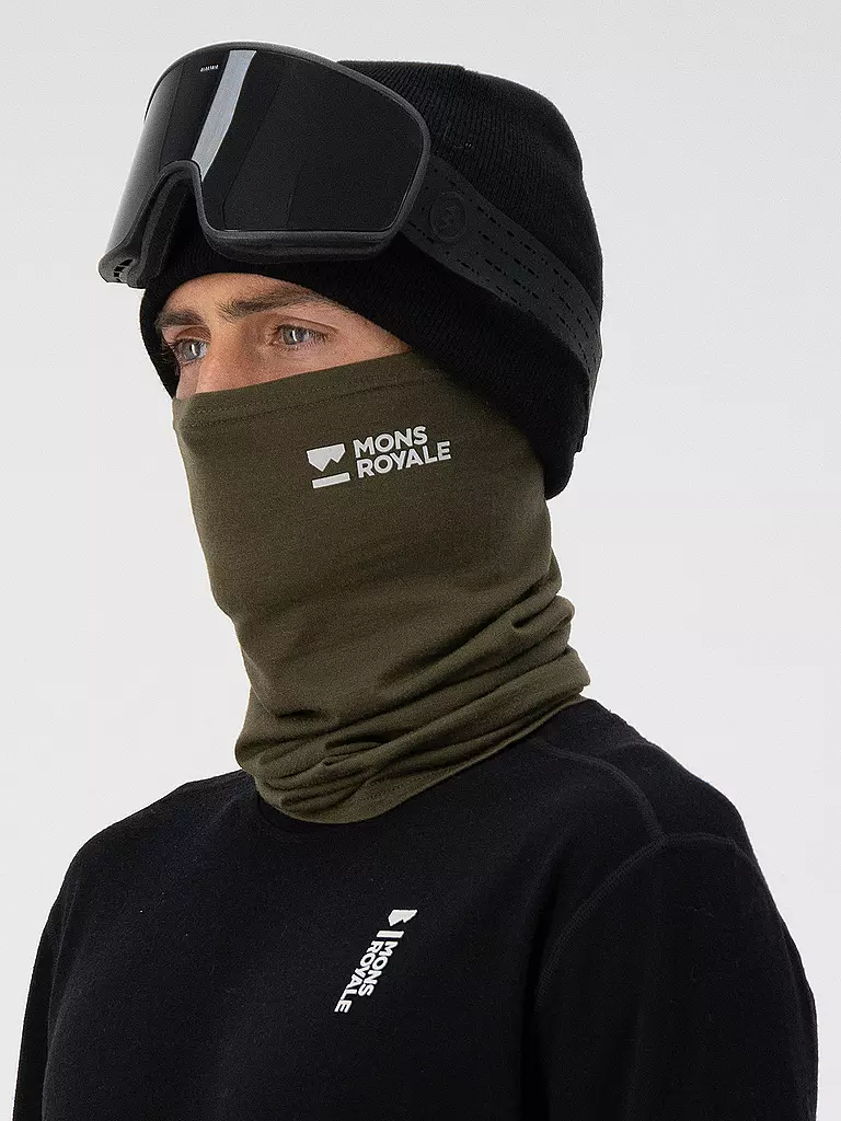 MONS ROYALE | Cuello Daily Dose Merino Flex 200 | Oliva