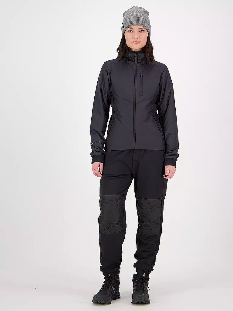 MONS ROYALE | Damen Isojacke Arete Wool Hoodie | Negro