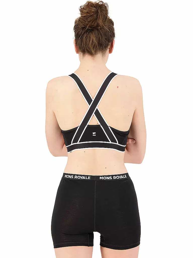 MONS ROYALE | Damen Sport-BH Stella-X Low Support | Negro