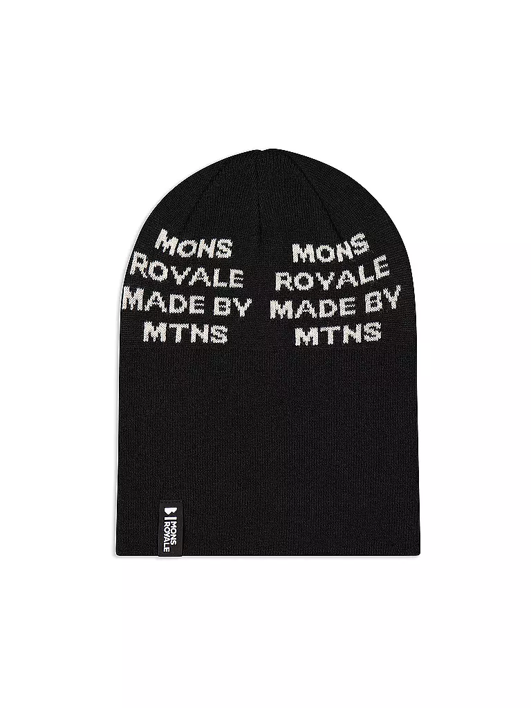 MONS ROYALE | Mütze Mc Cloud Graphic Merino | Negro
