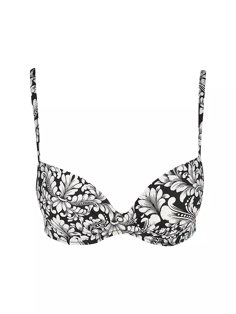 MRS & HUGS | Bikinioberteil con aros básico para mujer | Negro