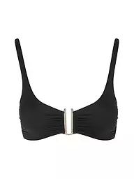 MRS & HUGS | Top de bikini con aros para mujer | Negro
