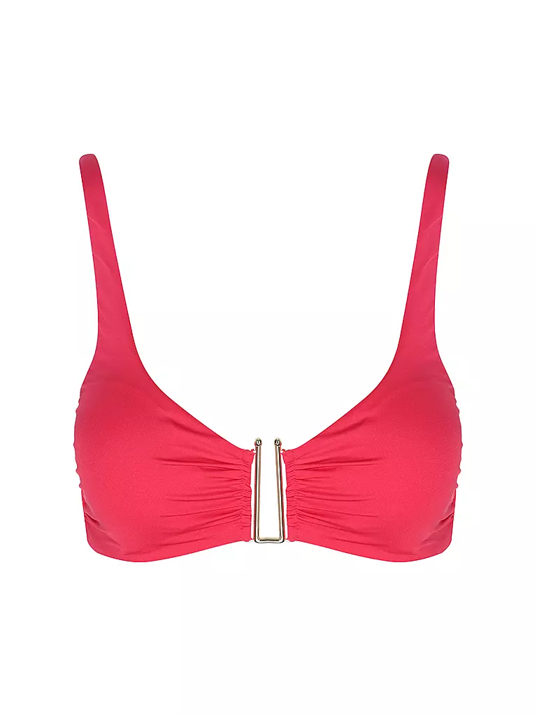 MRS & HUGS | Top de bikini con aros para mujer | Rojo