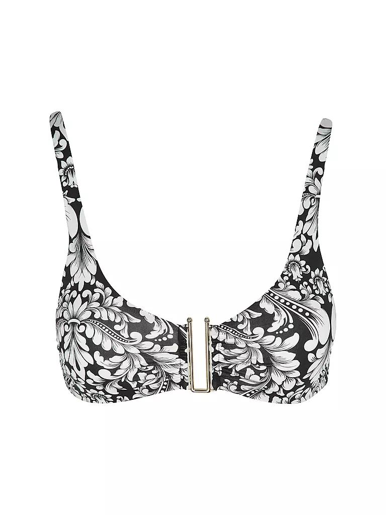 MRS & HUGS | Top de bikini con aros para mujer | Negro