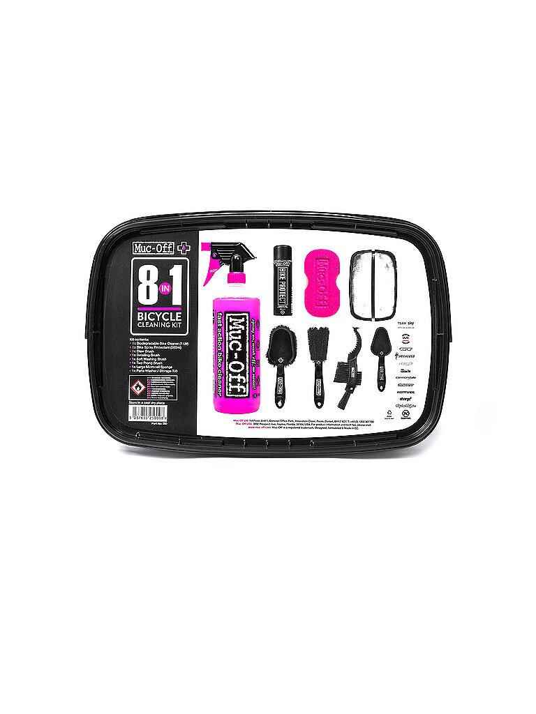 Set de limpieza de bicicletas 8 en 1 negro