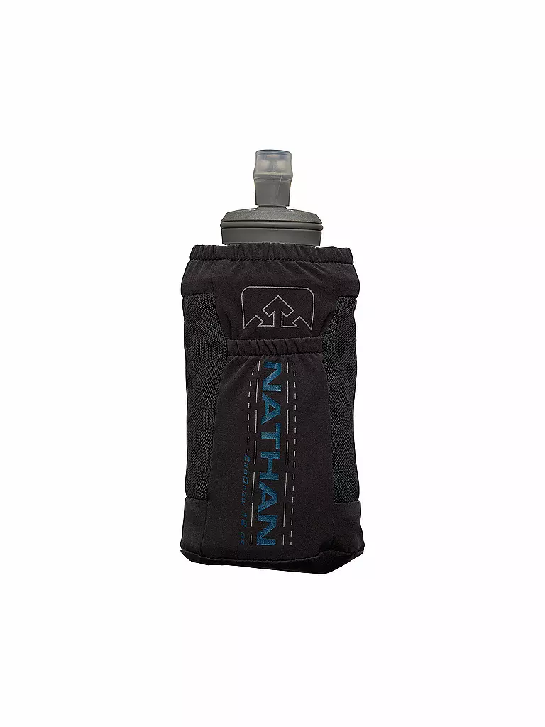 NATHAN | Botella isotérmica ExoDraw 2.0 de 18 oz para llevar en la mano | Negro