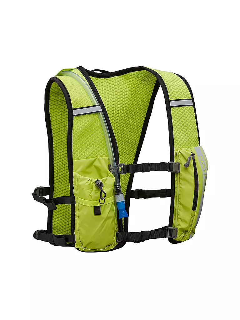 NATHAN | Mochila de hidratación Hypernight QuickStart 2.0 4L con bolsa de 1,5L | Amarillo