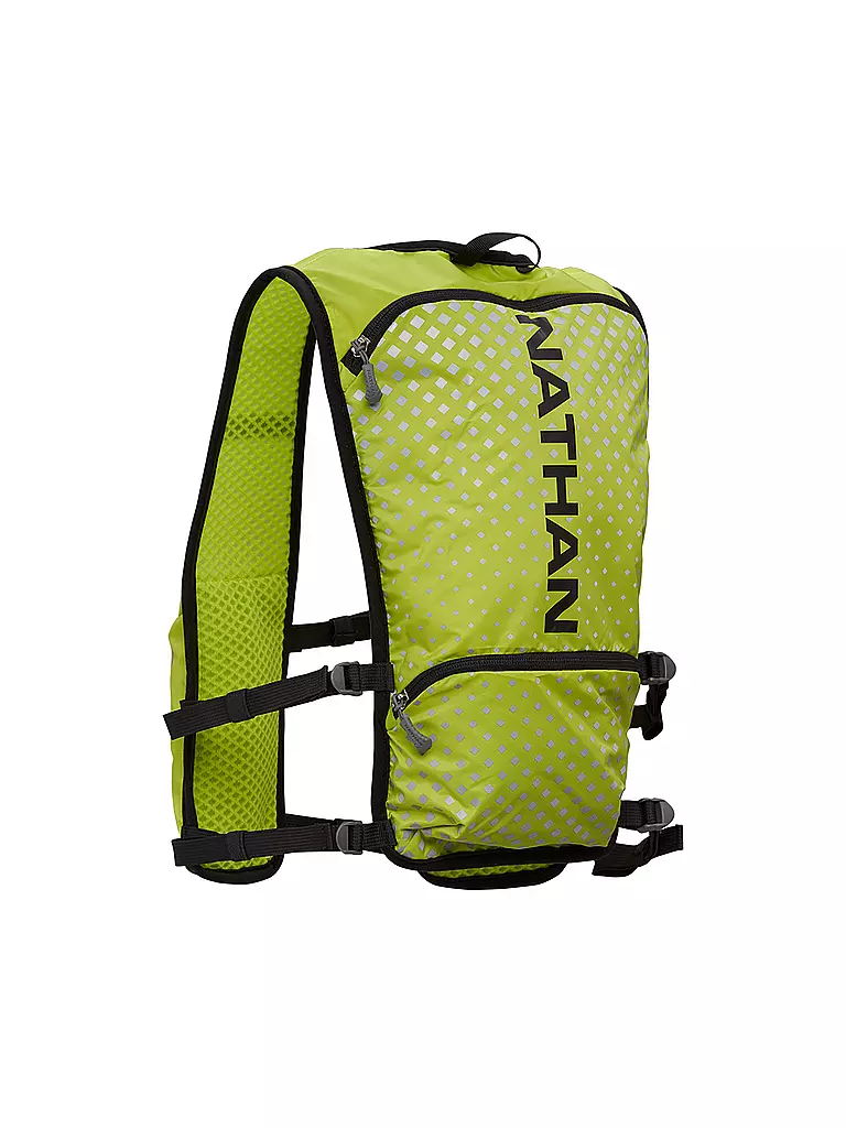 NATHAN | Mochila de hidratación Hypernight QuickStart 2.0 4L con bolsa de 1,5L | Amarillo